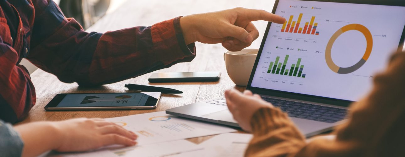 Conversion rate optimisation visual showing website analytics and user experience improvements designed to increase enquiries.